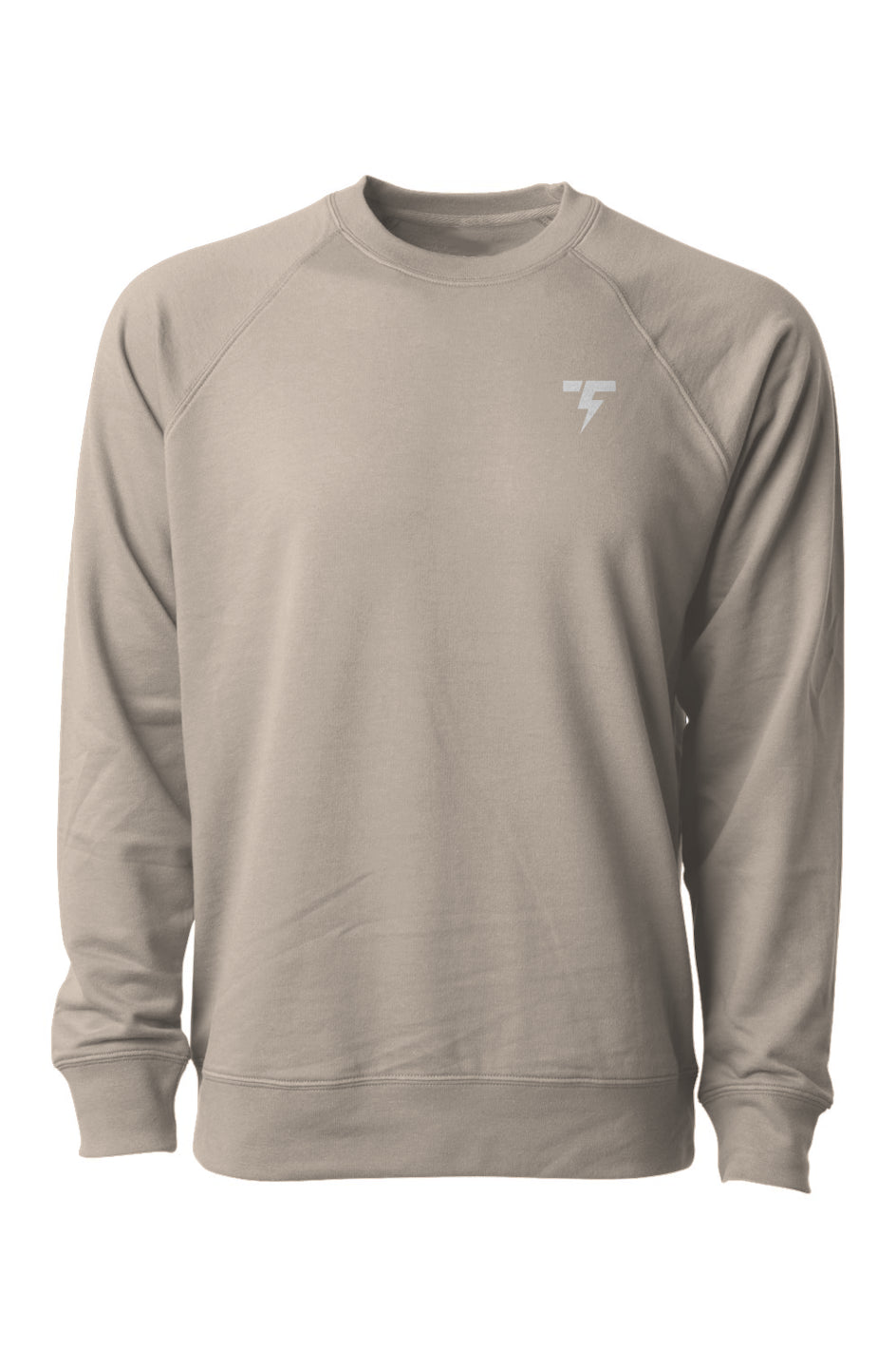 Adult Loopback Terry Crewneck Sweatshirt - Simple Logo